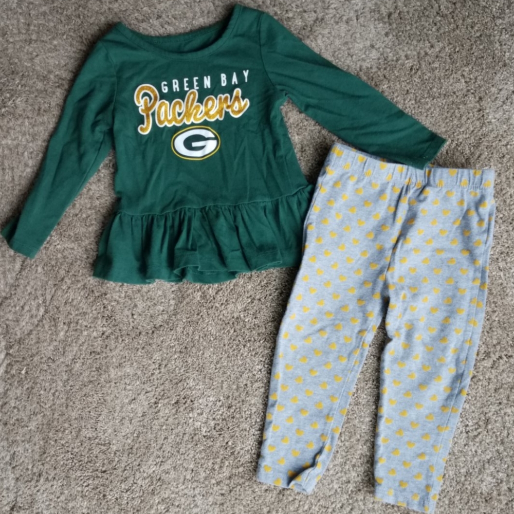 Green Bay packers 2 piece outfit